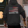 Baseball Dad Father's Day US Flag Baseball Men's Hoodie Back Print Baseball Dad Father's Day US Flag Baseball Men's Hoodie Back Print