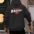 Baseball Dad Field Day Baseball Fans Family Matching Men's Hoodie Back Print