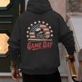 Baseball Dad Game Day USA Flag Men's Hoodie Back Print