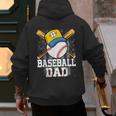 Baseball Dad Happy Fathers Day For Men Boys Kids Men's Hoodie Back Print