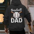Baseball Dad Happy Fathers Day For Men Boys Men's Hoodie Back Print