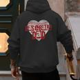 Baseball Dad Heart For Baseball Lovers Baseball Father's Day Men's Hoodie Back Print