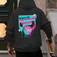 Baseball Dad Home Plate Ice Cream Drip Father's Day Men's Hoodie Back Print