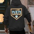 Baseball Dad Ice Cream Drip Home Plate Bat Cool Fathers Day Men's Hoodie Back Print