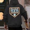 Baseball Dad Ice Cream Drip Home Plate Cool Fathers Day Men's Hoodie Back Print Baseball Dad Ice Cream Drip Home Plate Cool Fathers Day Men's Hoodie Back Print