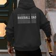 Baseball Dad Layered Text Father Coach Player Men's Hoodie Back Print