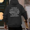 Baseball Dad Quote Excused Absence Letter To Whom Men's Hoodie Back Print