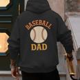 Baseball Dad Retro Vintage Father's Day Men's Hoodie Back Print Baseball Dad Retro Vintage Father's Day Men's Hoodie Back Print