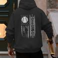Baseball Dad Silhouette Bat Flag Stars Men's Hoodie Back Print Baseball Dad Silhouette Bat Flag Stars Men's Hoodie Back Print