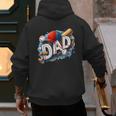 Baseball Dad Sports Fan Father Dada Men Baseball Fathers Day Men's Hoodie Back Print