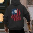 Baseball Dad USA American Flag 4th Of July Men's Hoodie Back Print Baseball Dad USA American Flag 4th Of July Men's Hoodie Back Print