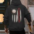 Baseball DAD USA American Flag Fathers Day 4th Of July Men's Hoodie Back Print Baseball DAD USA American Flag Fathers Day 4th Of July Men's Hoodie Back Print