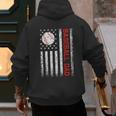 Baseball Dad USA American Flag Men Daddy Fathers Day Men's Hoodie Back Print Baseball Dad USA American Flag Men Daddy Fathers Day Men's Hoodie Back Print