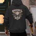 Baseball Fan Dad Father Vintage Baseball Dad Men's Hoodie Back Print