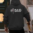Baseball Player Number One Baseball Dad Father's Day Men's Hoodie Back Print