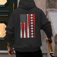 Baseball USA Flag Baseball Lover Baseball Dad Men's Hoodie Back Print