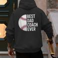 Best Baseball Dad Coach Ever Retro Father Baseball Coach Dad Men's Hoodie Back Print Best Baseball Dad Coach Ever Retro Father Baseball Coach Dad Men's Hoodie Back Print
