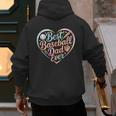 Best Baseball Dad Ever Heart Men's Hoodie Back Print