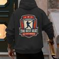 The Best Seat In The House Bucket Dad Baseball Dad Men's Hoodie Back Print