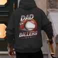 Dad Of Ballers Shirt Volleyball Baseball Dad Of Baller Men's Hoodie Back Print