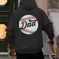Dad Baseball Ball Vintage Groovy Baseball Daddy Fathers Day Men's Hoodie Back Print Dad Baseball Ball Vintage Groovy Baseball Daddy Fathers Day Men's Hoodie Back Print