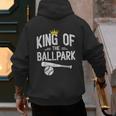Dad Baseball For Men Baseball Dad King Of Ballpark Men's Hoodie Back Print Dad Baseball For Men Baseball Dad King Of Ballpark Men's Hoodie Back Print