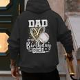 Dad Of The Birthday Girl Baseball Dad Leopard Heart Men's Hoodie Back Print Dad Of The Birthday Girl Baseball Dad Leopard Heart Men's Hoodie Back Print