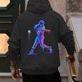 Ice Cream Drip Melting Baseball Bat Player Baseball Dad Men's Hoodie Back Print