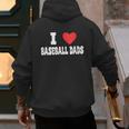 I Love Baseball Dads Awesome Little League Tees Spring Ball Men's Hoodie Back Print