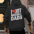 I Love Hot Baseball Dads Gag Y2k Valentines Joke Men's Hoodie Back Print