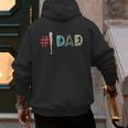 Number One Baseball Dad Father's Day Baseball Player Dad Men's Hoodie Back Print