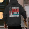 Patriotic Baseball Dad Father's Day American Flag Men's Hoodie Back Print Patriotic Baseball Dad Father's Day American Flag Men's Hoodie Back Print