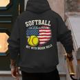Patriotic US Flag Softball Dad Like A Baseball Dad Men's Hoodie Back Print Patriotic US Flag Softball Dad Like A Baseball Dad Men's Hoodie Back Print