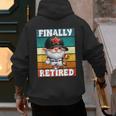 Retro Baseball Retirement Gnome Baseball Dad Finally Retired Men's Hoodie Back Print