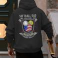 Softball Dad Like A Baseball Dad 4th Of July USA Retro Flag Men's Hoodie Back Print Softball Dad Like A Baseball Dad 4th Of July USA Retro Flag Men's Hoodie Back Print
