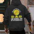 Softball Dad Like A Baseball Dad Softball Father's Day Men's Hoodie Back Print