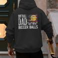 Softball Dad Like A Baseball Dad Retro US Flag Father's Day Men's Hoodie Back Print Softball Dad Like A Baseball Dad Retro US Flag Father's Day Men's Hoodie Back Print