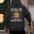 Softball Dad Just Like A Baseball Dad But With Bigger Back Men's Hoodie Back Print Softball Dad Just Like A Baseball Dad But With Bigger Back Men's Hoodie Back Print