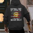 Softball Dad Just Like A Baseball Dad But With Bigger Balls Men's Hoodie Back Print Softball Dad Just Like A Baseball Dad But With Bigger Balls Men's Hoodie Back Print