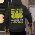 Softball Dad Just Like A Baseball Dad Team Men's Hoodie Back Print Softball Dad Just Like A Baseball Dad Team Men's Hoodie Back Print