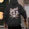 Vintage Baseball Dad Father's Day Husband Daddy Dad In Law Men's Hoodie Back Print