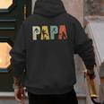 Vintage Baseball Dad Papa Fathers Day Men's Hoodie Back Print