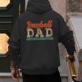 Vintage Baseball Dad Most Stressful Position On The Team Men's Hoodie Back Print