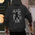 Vintage Baseball US Camouflage Flag Tee Baseball Dad Player Men's Hoodie Back Print