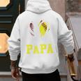 Ball Papa Softball Baseball Dad Daddy Premium Men's Hoodie Back Print