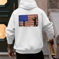 Baseball Coach Baseball Dad American Flag Men's Hoodie Back Print Baseball Coach Baseball Dad American Flag Men's Hoodie Back Print