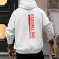 Baseball Dad Baseball American US Flag Baseball Sport Team Premium Men's Hoodie Back Print