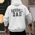 Baseball Dad Birthday Classic Bold Font Baseball Daddy Men's Hoodie Back Print