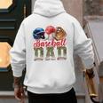 Baseball Dad Camo Father's Day Baseball Stuff Men Premium Men's Hoodie Back Print