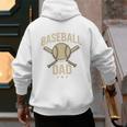 Baseball Dad Crossed Bats Cool Sports Fan Vintage Premium Men's Hoodie Back Print